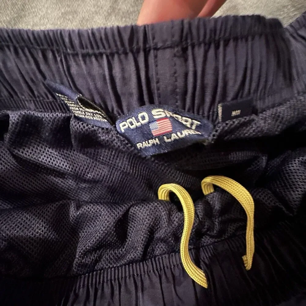 Vintage Polo Sport Ralph Lauren Board Shorts Mens L Navy Mesh Lined Y2K 2000s
